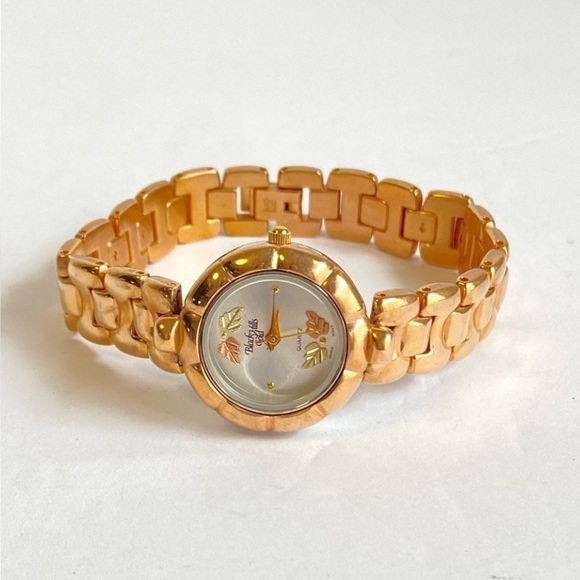 BlackHills Gold Watch Rose Gold‎ Band Pink Green Leaves Black Hills Womens main image 10